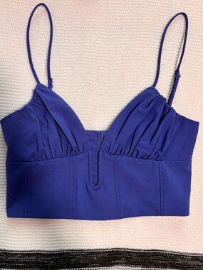 ZARA Royal Blue Cropped Bralette Top